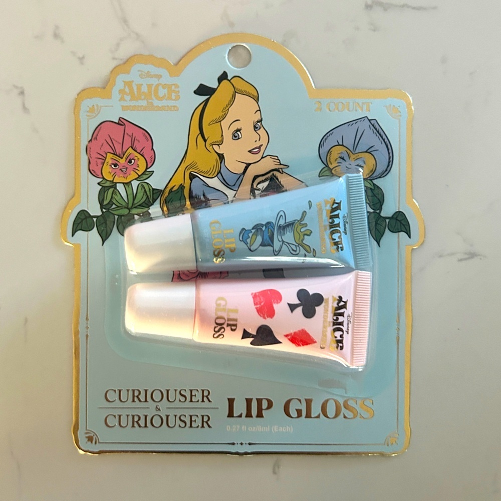 Disney Alice in Wonderland Lip Gloss Set – 2-Pack | NWT